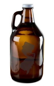 NJ New Jersey Glassware NJ Etched Glass