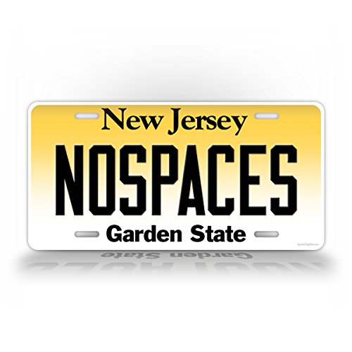 Personalized New Jersey License Plate Custom State Auto Tag 6x12 NJ Garden State 