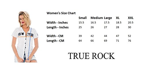 women's baseball jersey size chart